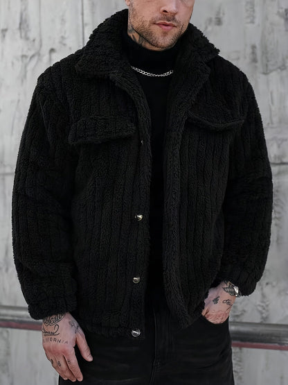 Insulated Winter Jacket for Men | Button Front Autumn Layering