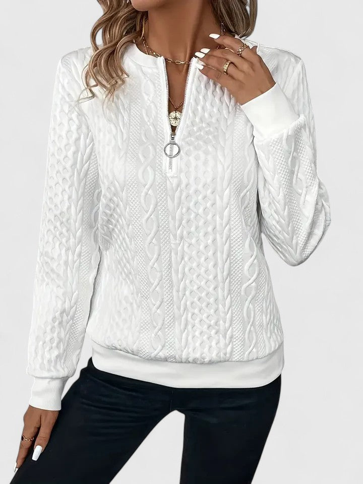 Turtleneck Sweater for Women | Ribbed Half Zip Warm Winter Layer