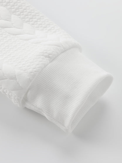 Insulated Sweatshirt for Men | Ribbed Crew Neck Warm Winter Layer