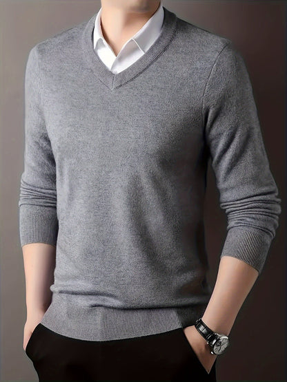 Insulated Sweater for Men | V Neck Lightweight Warm Winter Layer