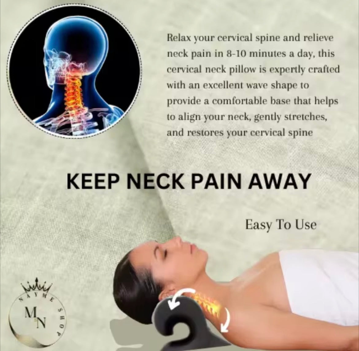 Neck And Shoulder Relaxer Cervical Chiropractic Traction Device Advanced Cervical Traction Device Remedial Pillows