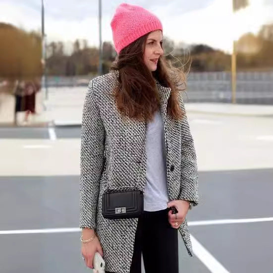 Wool Blend Winter Coat for Women | Button Front Oversized Cold Weather Ready