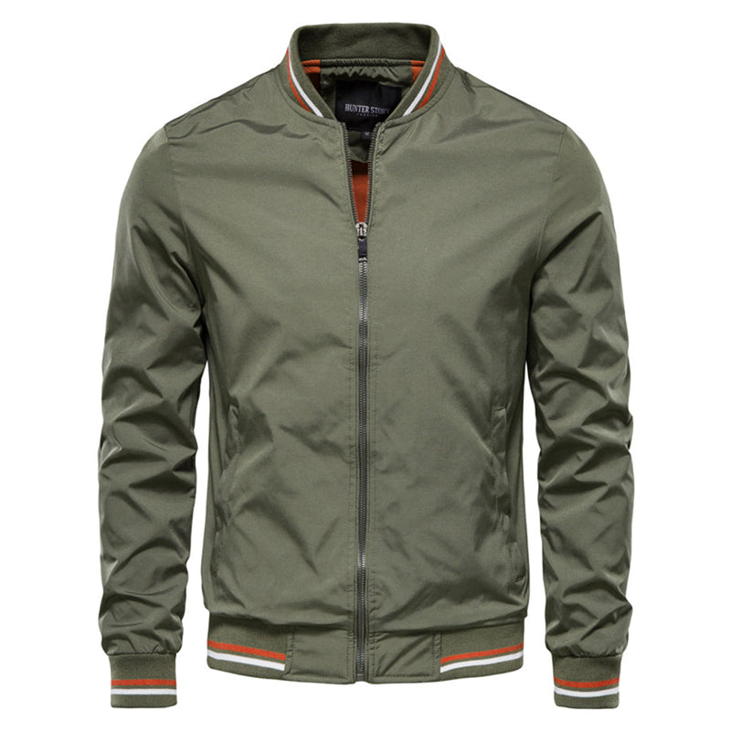 Warm Bomber Jacket for Men | Side Zip Ribbed Cold Weather Ready