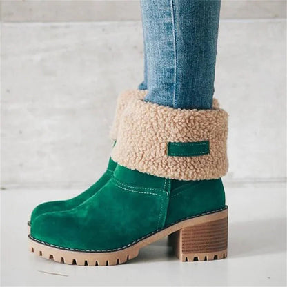 Suede Ankle Boots for Women | Block Heel Chunky Fall Booties