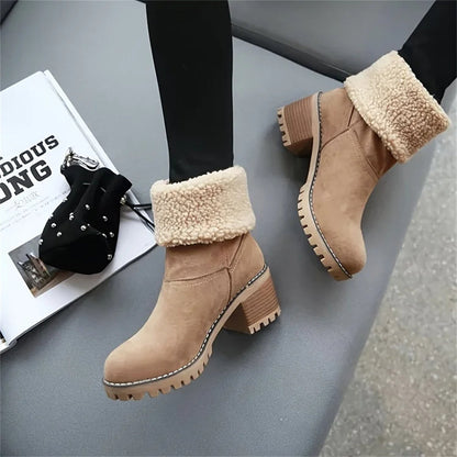 Suede Ankle Boots for Women | Block Heel Chunky Fall Booties