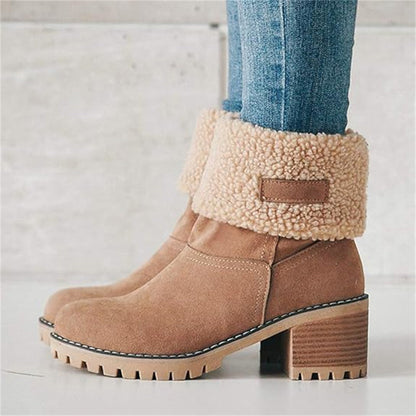 Suede Ankle Boots for Women | Block Heel Chunky Fall Booties