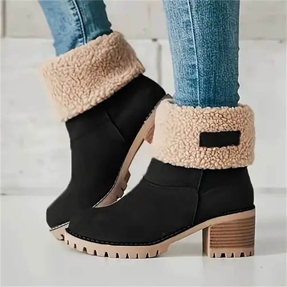 Suede Ankle Boots for Women | Block Heel Chunky Fall Booties