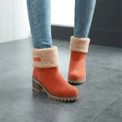 Suede Ankle Boots for Women | Block Heel Chunky Fall Booties