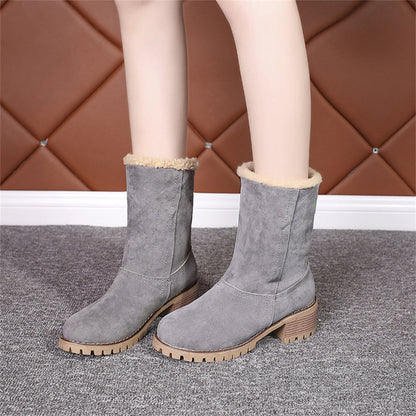 Suede Ankle Boots for Women | Block Heel Chunky Fall Booties