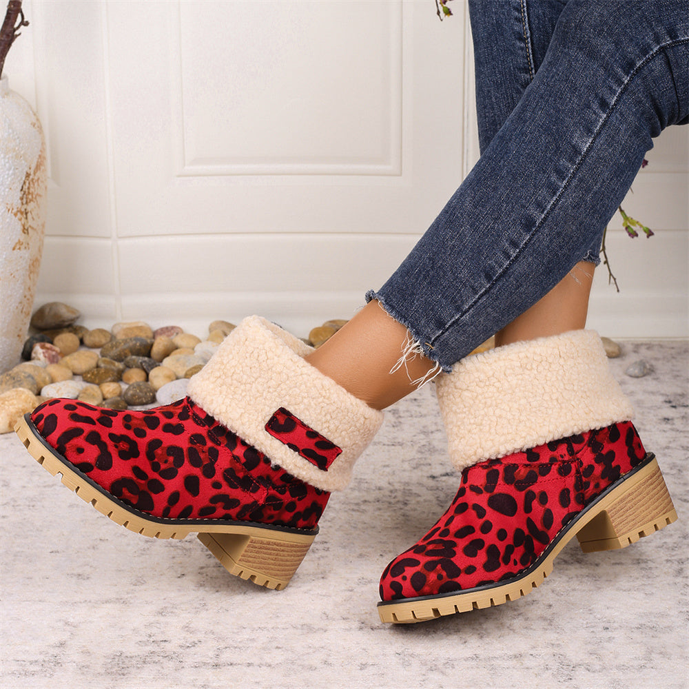 Suede Ankle Boots for Women | Block Heel Chunky Fall Booties