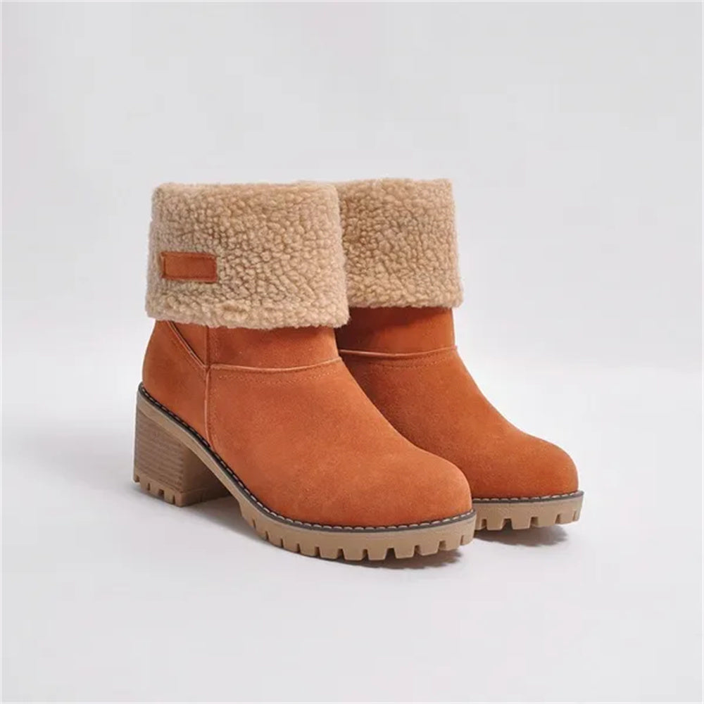 Suede Ankle Boots for Women | Block Heel Chunky Fall Booties