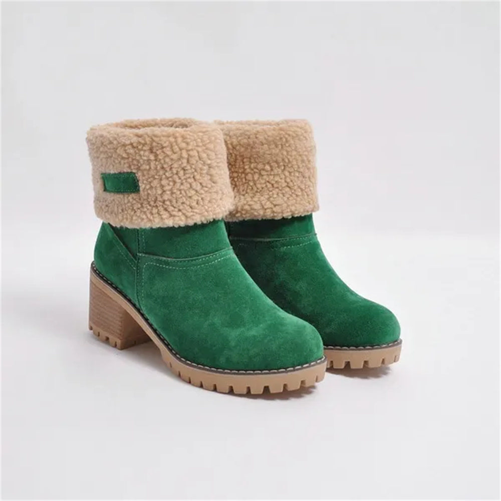 Suede Ankle Boots for Women | Block Heel Chunky Fall Booties