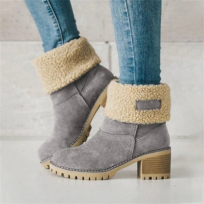 Suede Ankle Boots for Women | Block Heel Chunky Fall Booties