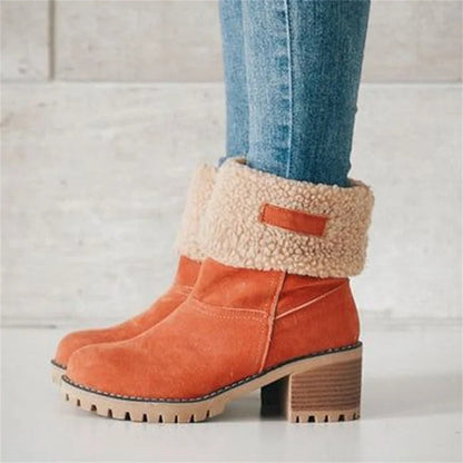 Suede Ankle Boots for Women | Block Heel Chunky Fall Booties