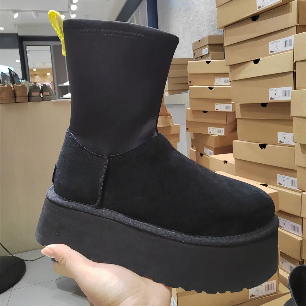 Platform Ankle Boots for Women | Side Zip Warm Winter Style