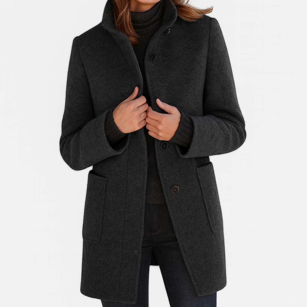 Gray Warm Winter Coat for Women | Cold Weather Ready