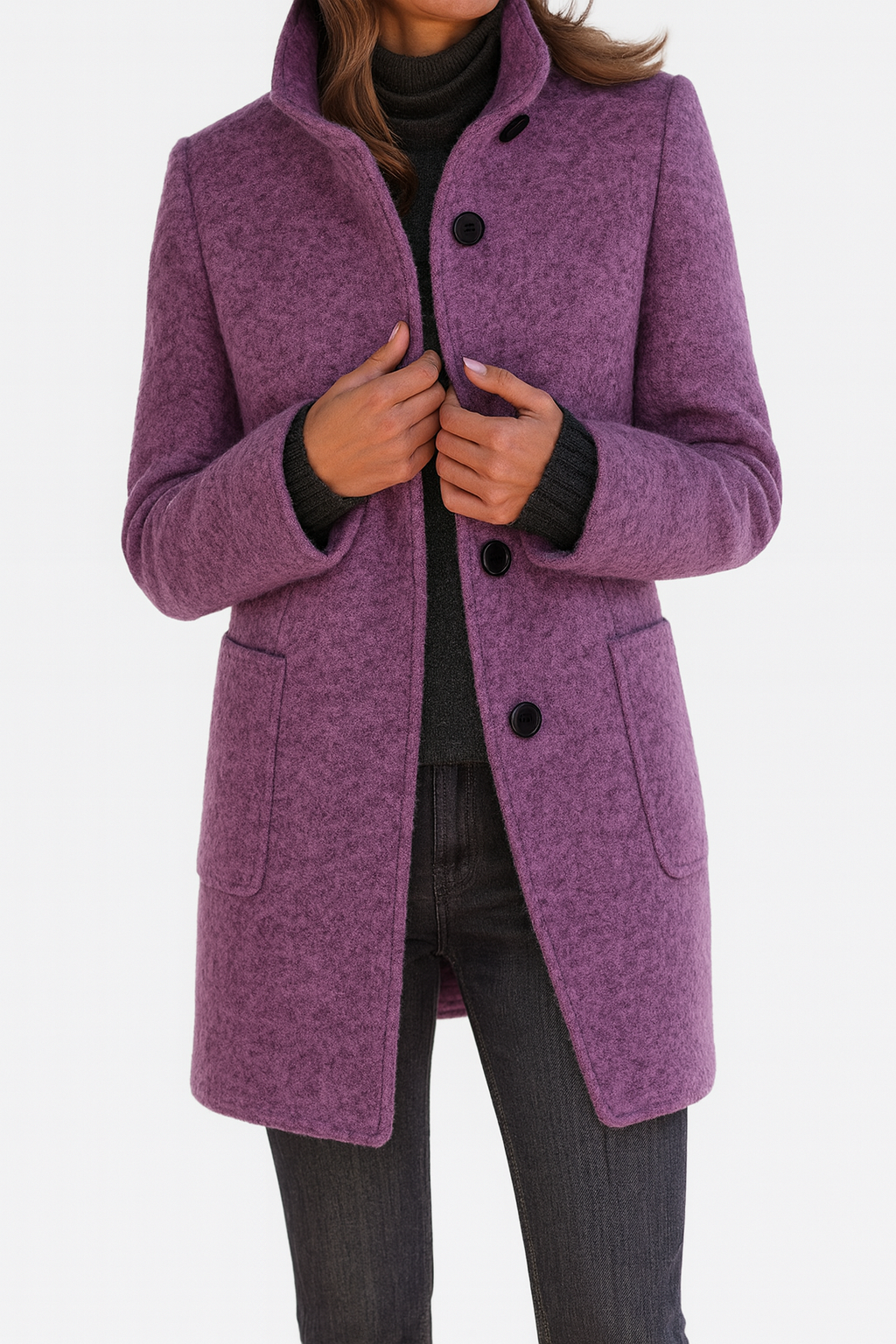 Gray Warm Winter Coat for Women | Cold Weather Ready