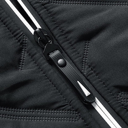 Quilted Puffer Jacket for Men | Side Zip Ribbed Autumn Layering