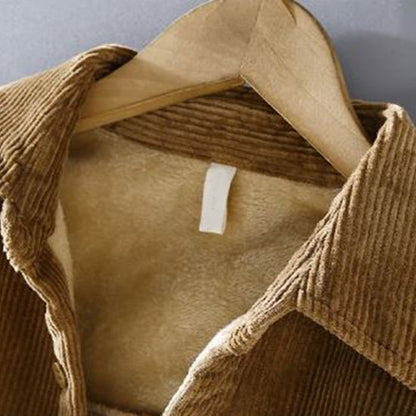 Insulated Winter Jacket for Men | Ribbed Button Front Cold Weather Ready
