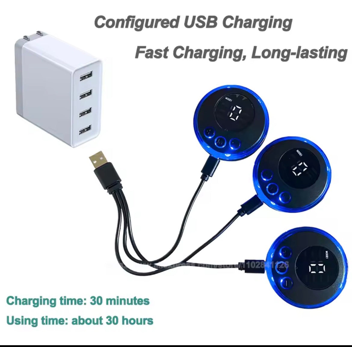 USB Rechargable EMS Muscle Stimulator Electric Massage Therapy Pain Relief Digital Meridian Full Body Massager Fitness