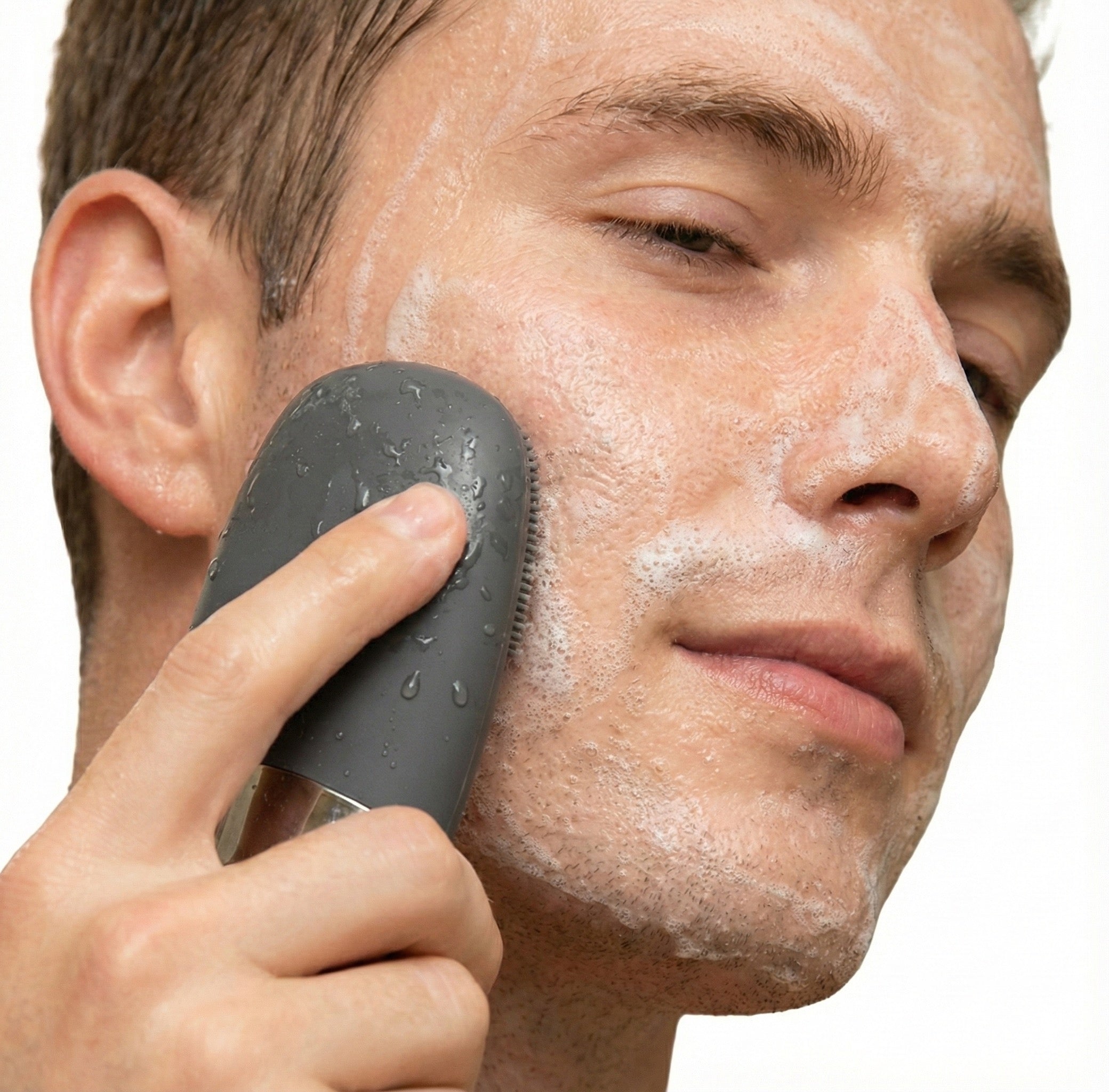 VERIDZ 3-in-1 Silicone Facial Brush – Electric Waterproof Cleaner for Exfoliating & Blackhead Control