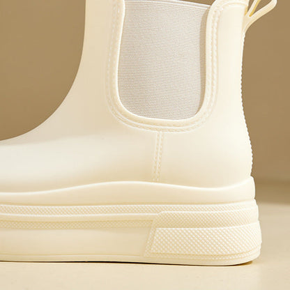Platform Ankle Boots for Women | Pull On Round Toe Warm Winter Style
