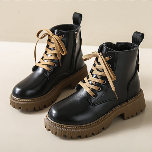 Lug Sole Ankle Boots for Women | Side Zip Lace Up Fall Booties
