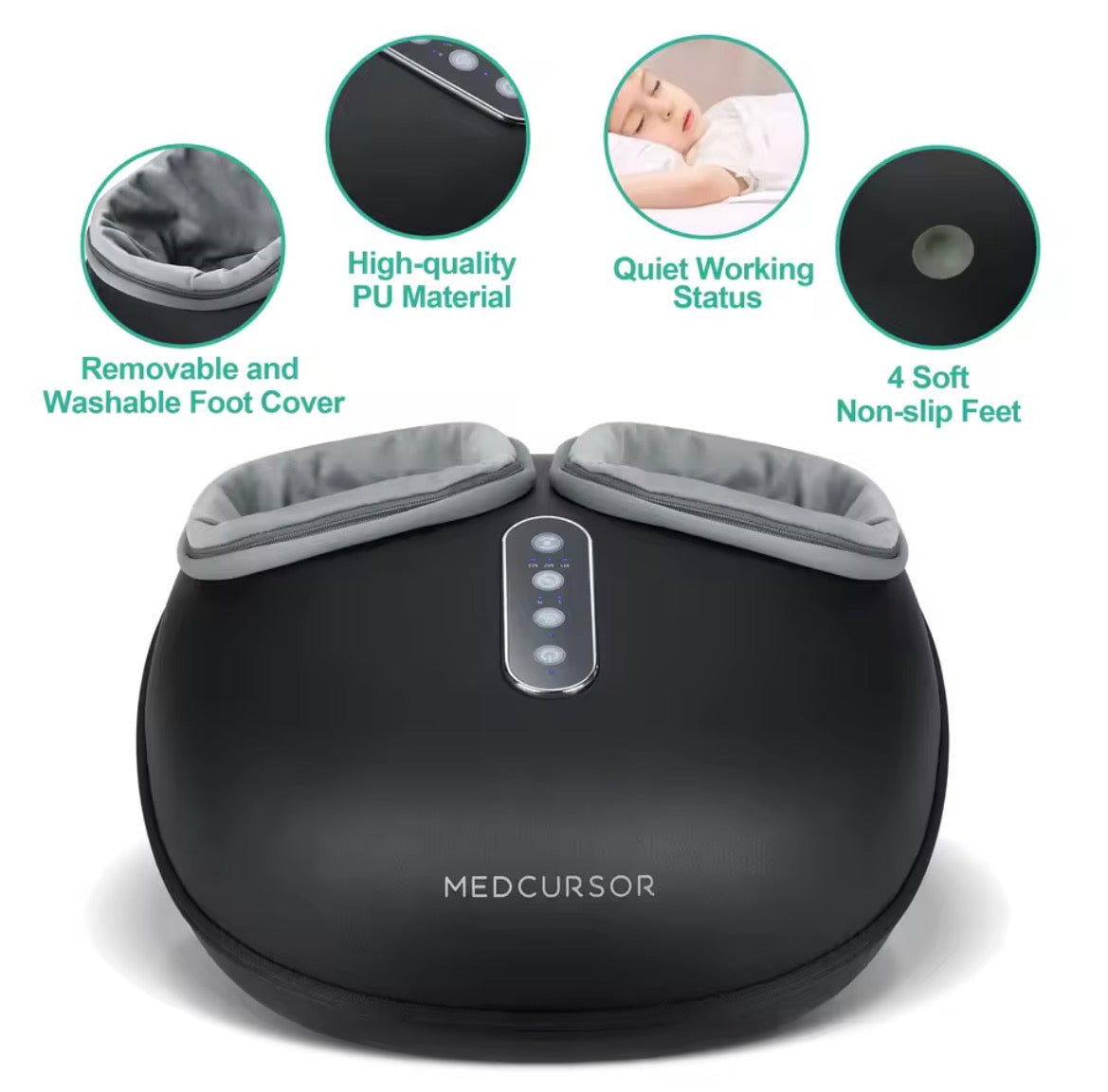 VERIDZ Shiatsu Foot Massager with Heat – Electric Fully Wrapped Foot Massage Machine for Muscle Relaxation & Pain Relief