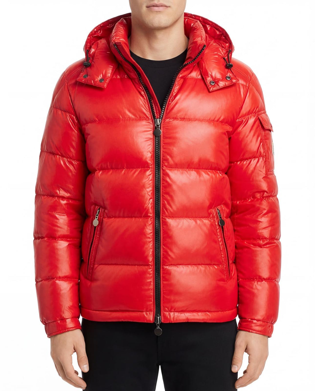 High-Shine Winter Puffer Jacket – Heavy-Duty Thermal Insulation with Liquid-Effect Gloss Finish