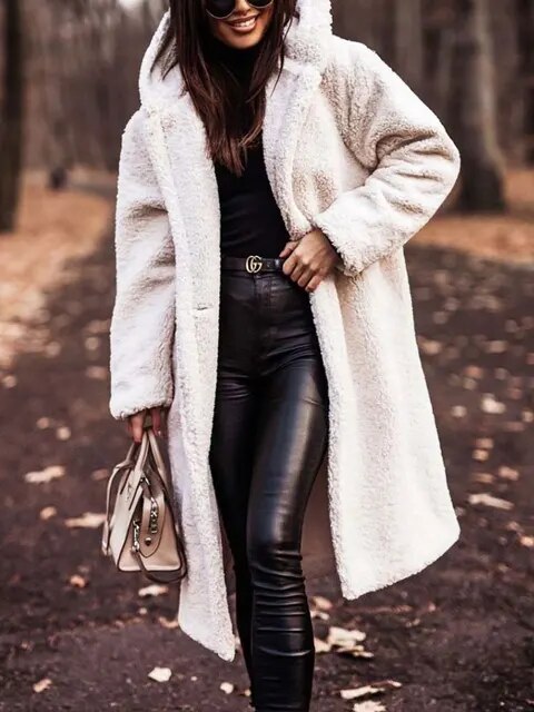 Wool Blend Winter Coat for Women | Hooded Insulated Cold Weather Ready