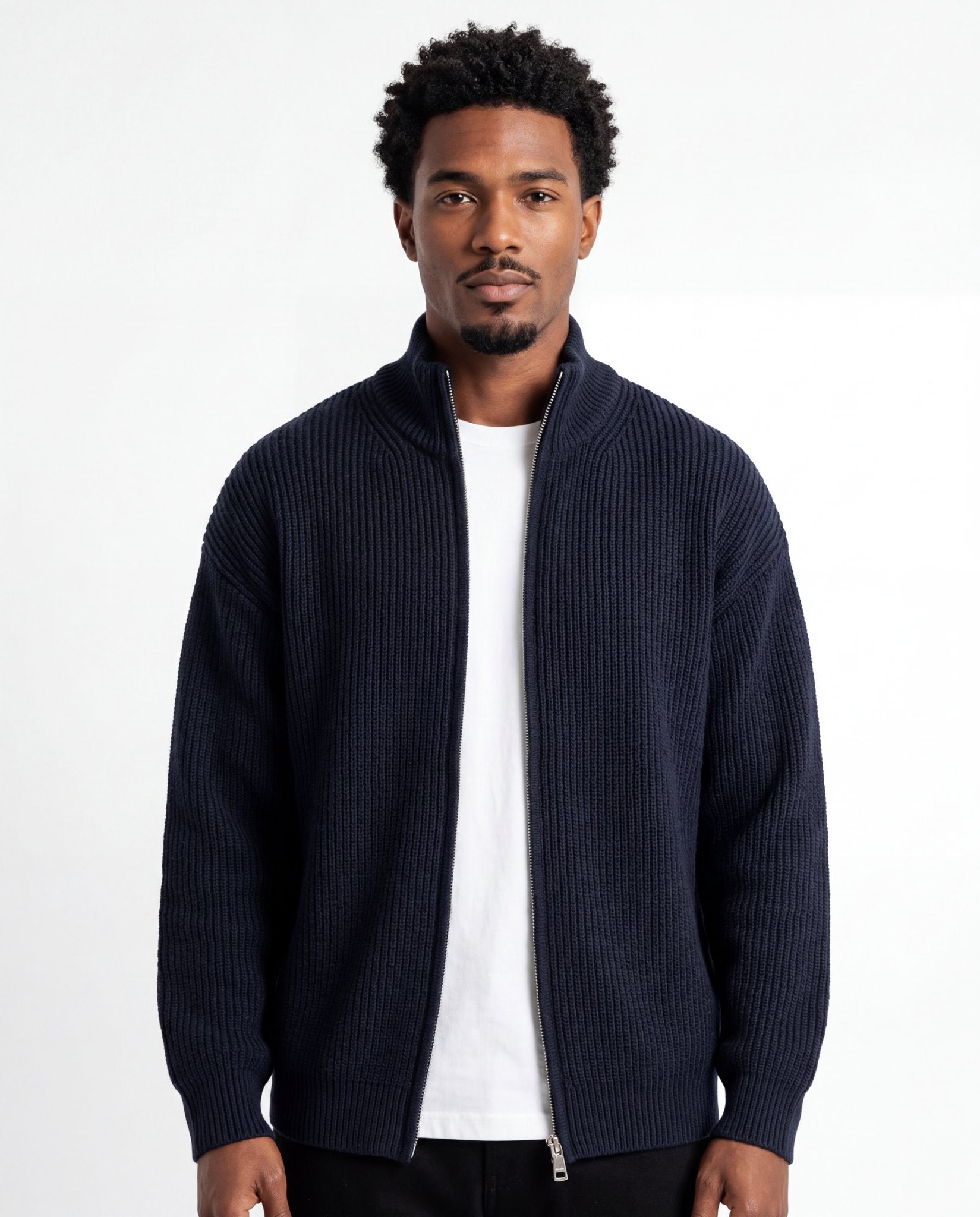 Autumn Ribbed Full-Zip Knit Sweater – Veridz