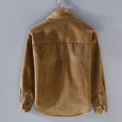 Insulated Winter Jacket for Men | Ribbed Button Front Cold Weather Ready