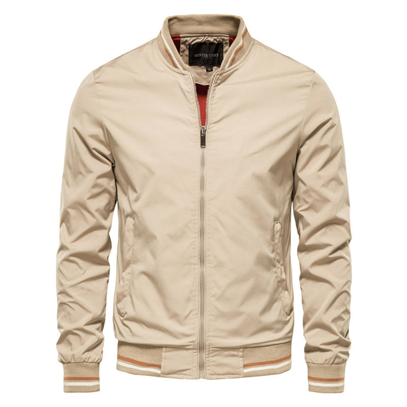 Warm Bomber Jacket for Men | Side Zip Ribbed Cold Weather Ready