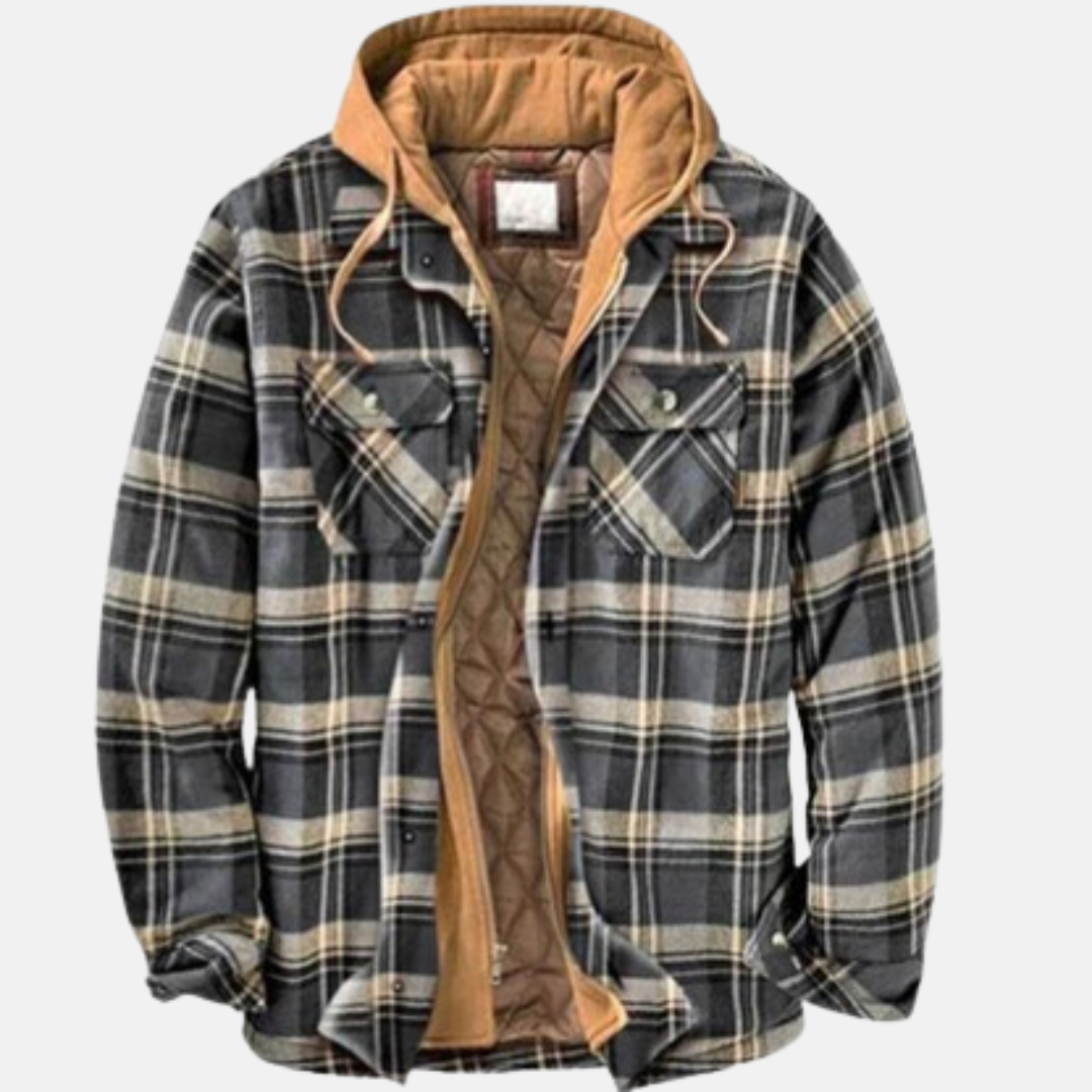 Hooded Quilted Jacket for Women | Button Front Warm Winter Layer