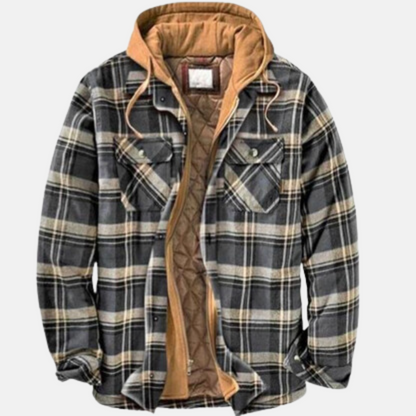 Hooded Quilted Jacket for Women | Button Front Warm Winter Layer