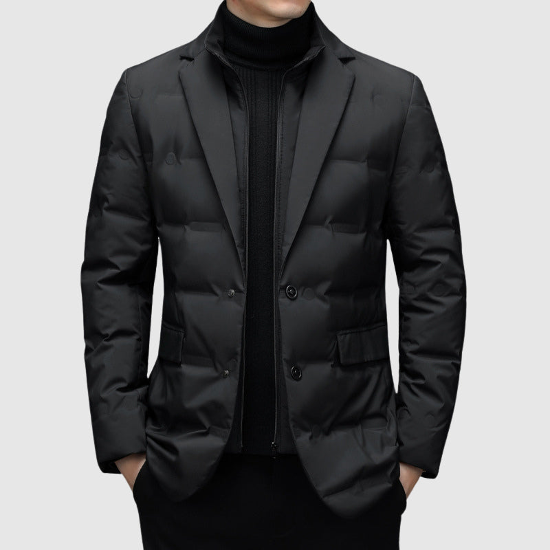 Lightweight Quilted Jacket for Men | Button Front Winter Outerwear