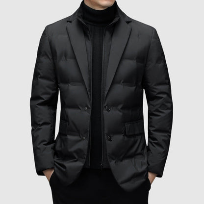 Lightweight Quilted Jacket for Men | Button Front Winter Outerwear