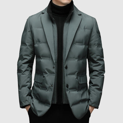 Lightweight Quilted Jacket for Men | Button Front Winter Outerwear