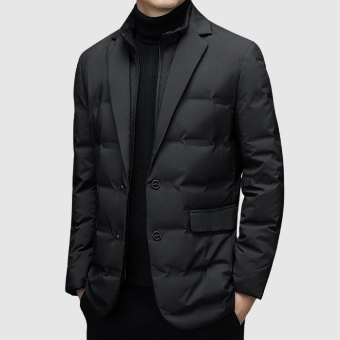 Lightweight Quilted Jacket for Men | Button Front Winter Outerwear