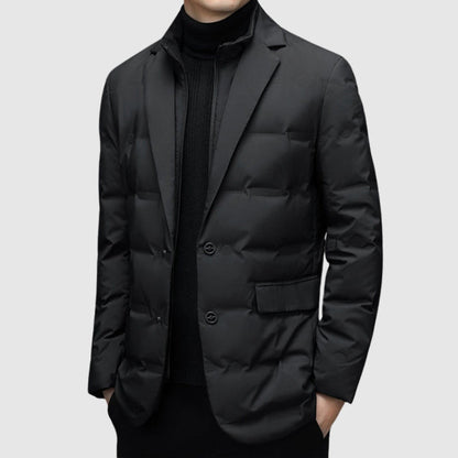 Lightweight Quilted Jacket for Men | Button Front Winter Outerwear