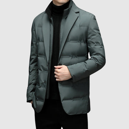 Lightweight Quilted Jacket for Men | Button Front Winter Outerwear