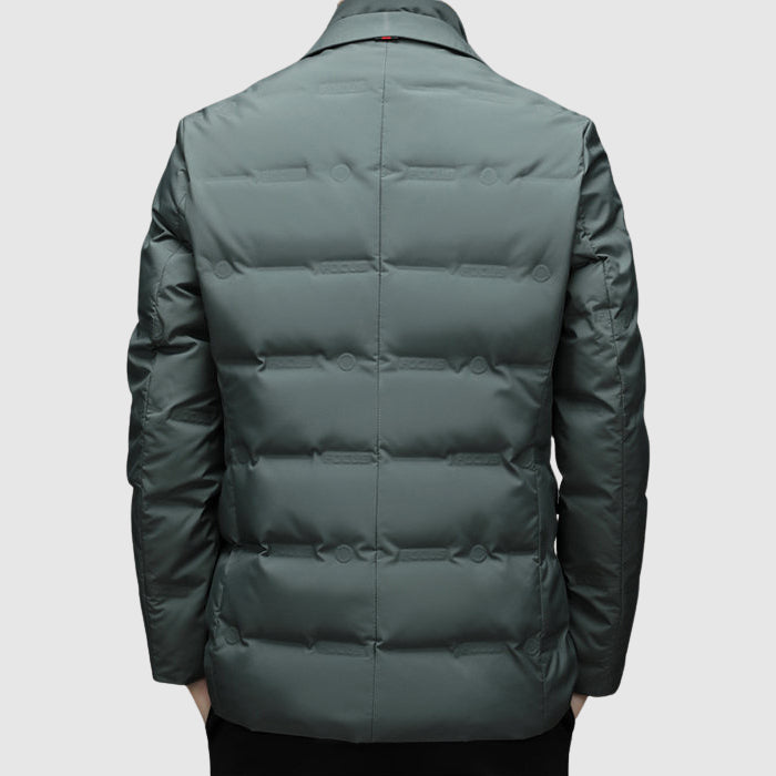 Lightweight Quilted Jacket for Men | Button Front Winter Outerwear