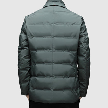 Lightweight Quilted Jacket for Men | Button Front Winter Outerwear