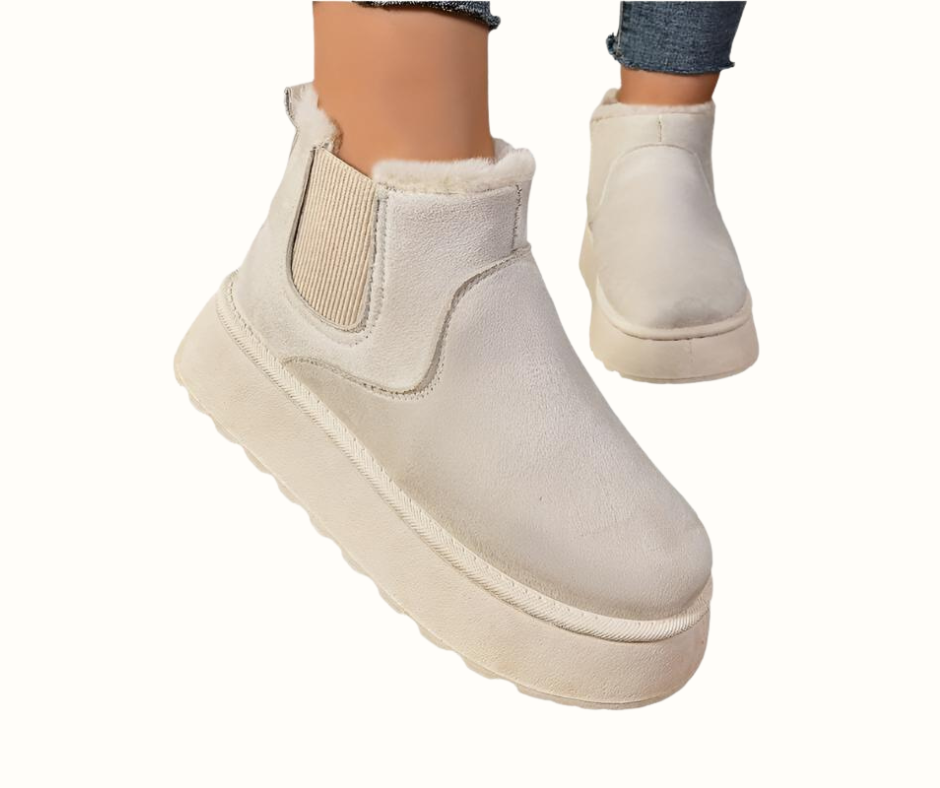 Platform Ankle Boots for Women | Side Zip Pull On Winter Ready Comfort