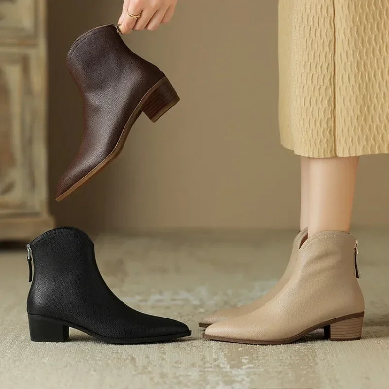 Pointed Toe Ankle Boots for Women | Winter Ready Comfort