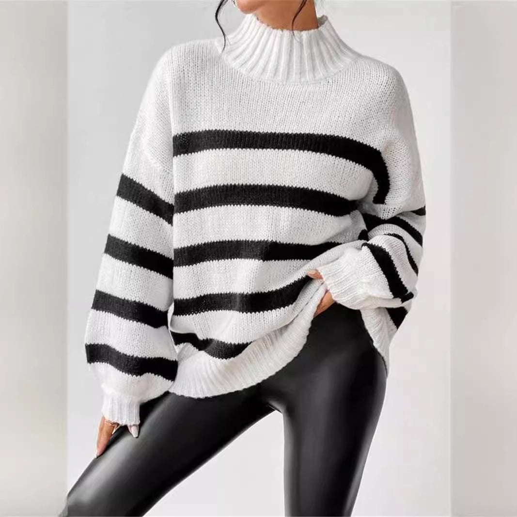Turtleneck Sweater for Women | Side Zip Pull On Cold Weather Ready