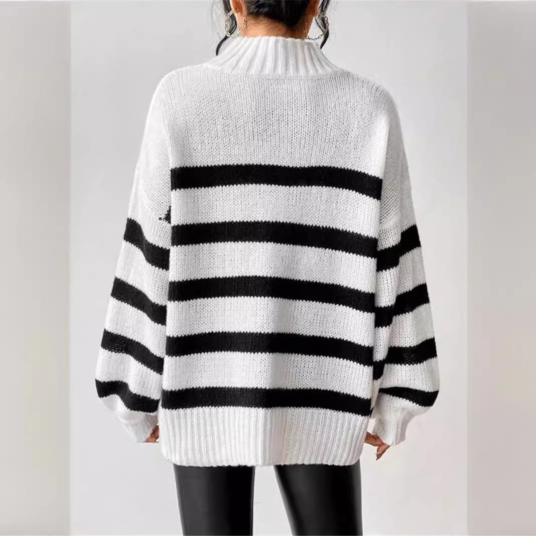 Turtleneck Sweater for Women | Side Zip Pull On Cold Weather Ready