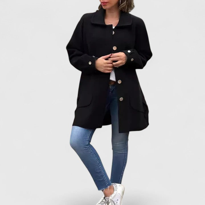 Oversized Winter Coat for Women | Button Front Autumn Layering