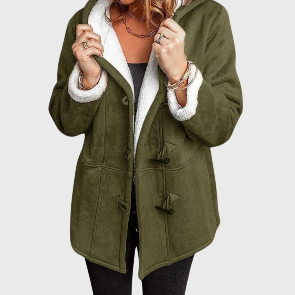 Brown Hooded Winter Jacket for Women | Autumn Layering