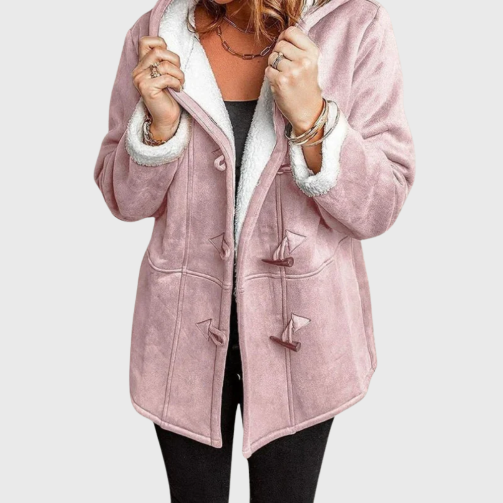 Brown Hooded Winter Jacket for Women | Autumn Layering